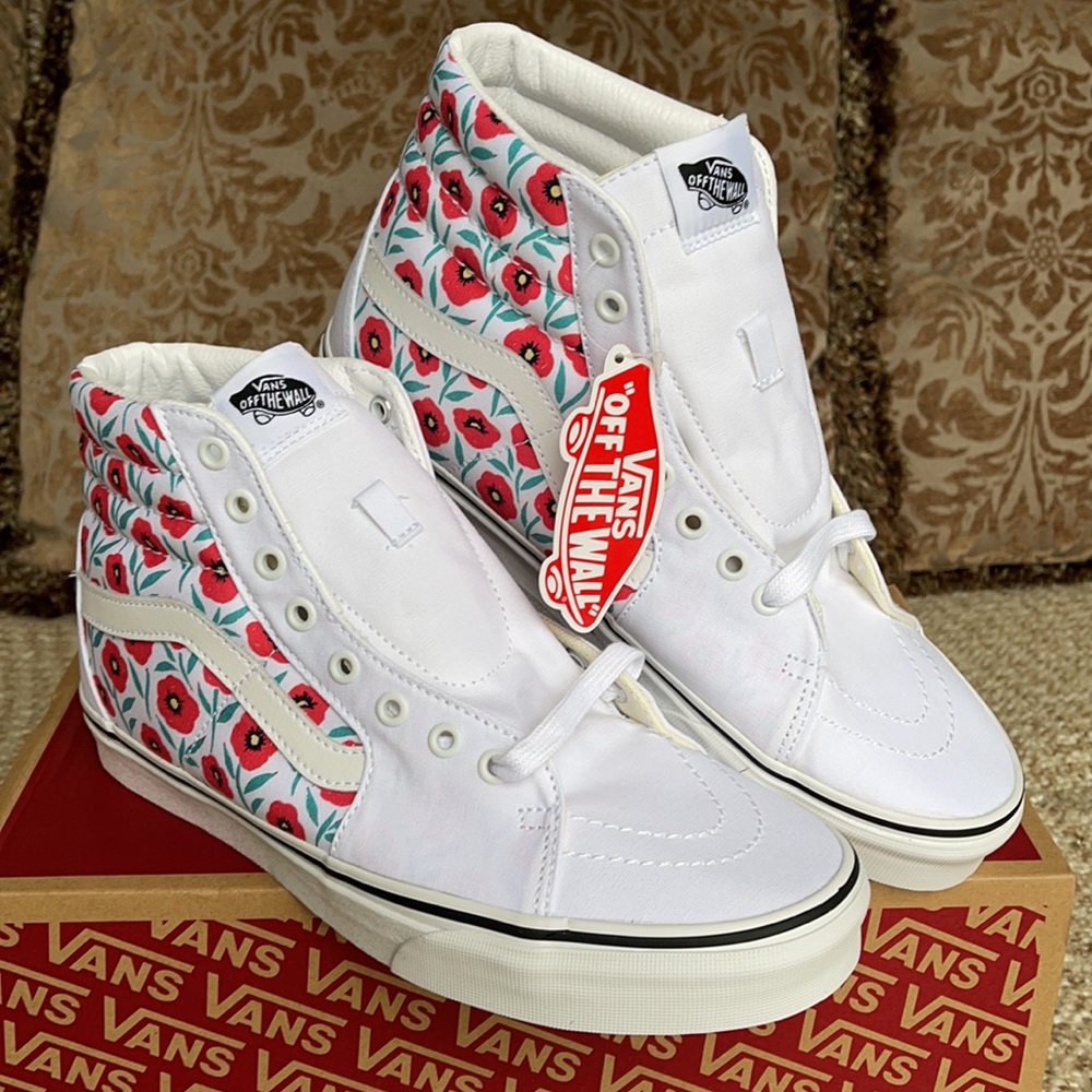 Vans Sk8-Hi Flowers True White Men’s - Picture 6 of 16